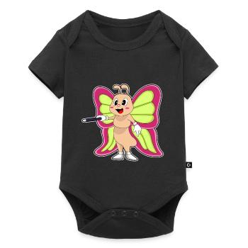 Butterfly Wizard Wand - Baby Premium short-sleeve bodysuit - black - Front