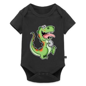 Dinosaur with Baby Dinosaur Egg - Baby Premium short-sleeve bodysuit - black - Front