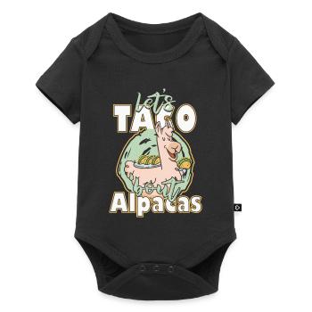 Let’s Taco Bout Alpagas Drôles de lamas - Body à manches courtes Premium Bébé - noir - Devant