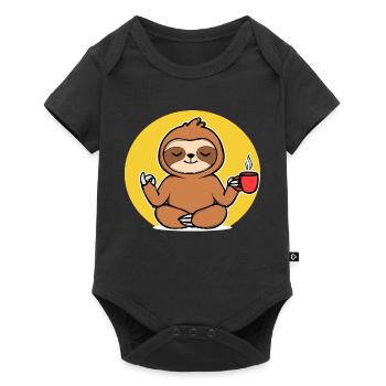 Relax Sloth Animal Chill Vegetarian Jungle - Baby Premium short-sleeve bodysuit - black - Front