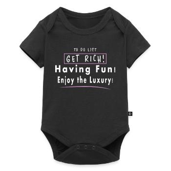 Get rich, have fun, enjoy luxury - Baby Premium short-sleeve bodysuit - black - Front