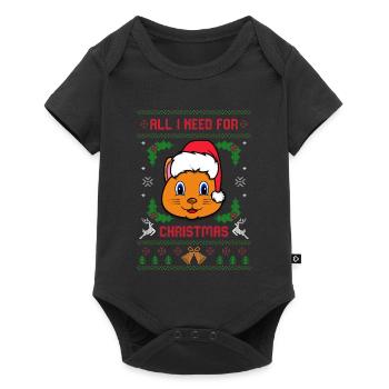 All I Need For Christmas is My Cat Ugly Christmas - Baby Premium short-sleeve bodysuit - black - Front