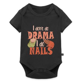 Je ne fais pas de drame, je fais des ongles - Body à manches courtes Premium Bébé - noir - Devant