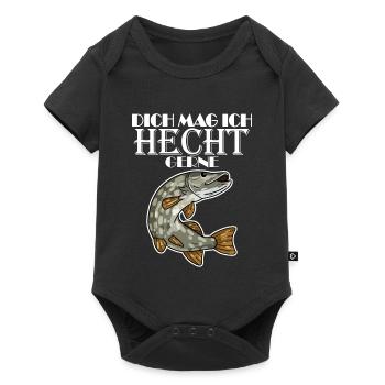 Angler Lustiger Spruch - Ich mag dich - Baby Premium Kurzarmbody - Schwarz - Vorne