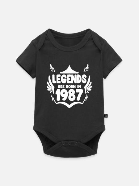 1987 - Jahrgang 1987 - Baby Premium Kurzarmbody - Schwarz
