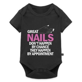 Les grands ongles ne viennent pas par hasard - Body à manches courtes Premium Bébé - noir - Devant