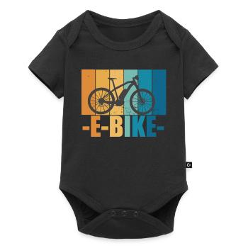 E-Bike Bike Vintage E Bike Battery Gift - Baby Premium short-sleeve bodysuit - black - Front