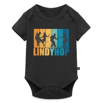 Lindy Hop Vintage Retro Dancer Lindyhop Gift - Baby Premium short-sleeve bodysuit - black - Front