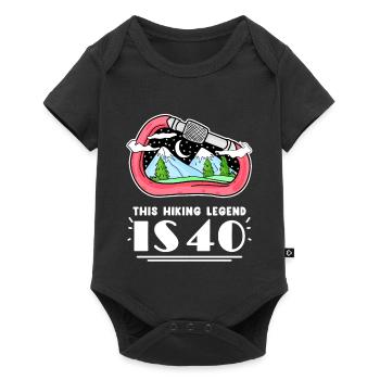 Hiking 40th birthday Hiker 40 years old - Baby Premium short-sleeve bodysuit - black - Front
