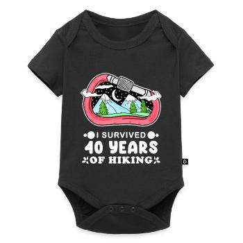 Hiking 40th birthday Hiker 40 years - Baby Premium short-sleeve bodysuit - black - Front
