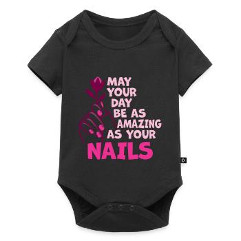 May Your Day Be As Amazing Nail Aunt - Baby Premium short-sleeve bodysuit - black - Front
