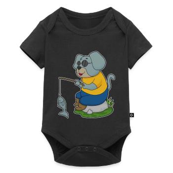 Pêche au poisson Dog Angler - Body à manches courtes Premium Bébé - noir - Devant