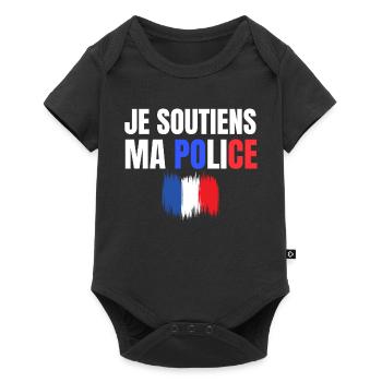 police, policier, gendarme - Body à manches courtes Premium Bébé - noir - Devant