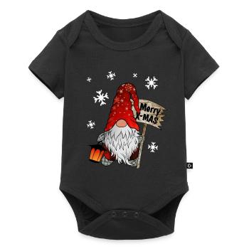 Christmas Gnome with Snowflakes X Mas Elves - Baby Premium short-sleeve bodysuit - black - Front