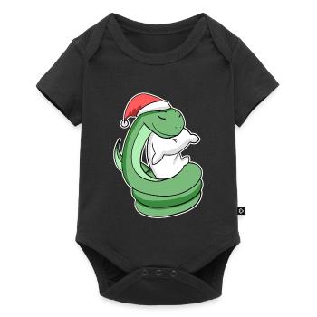 Snake Christmas Sleep Sleep Sleep Sleep - Baby Premium short-sleeve bodysuit - black - Front