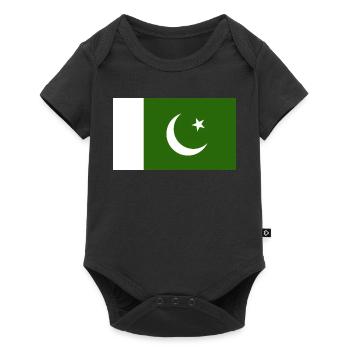 Pakistan National Flagge - Baby Premium Kurzarmbody - Schwarz - Vorne
