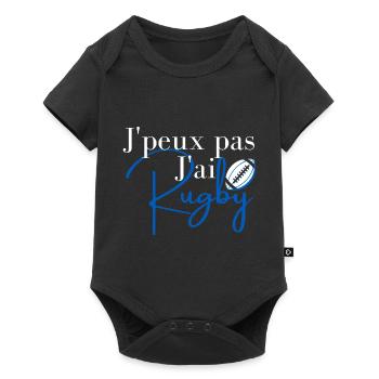J peux pas j ai rugby - Body à manches courtes Premium Bébé - noir - Devant