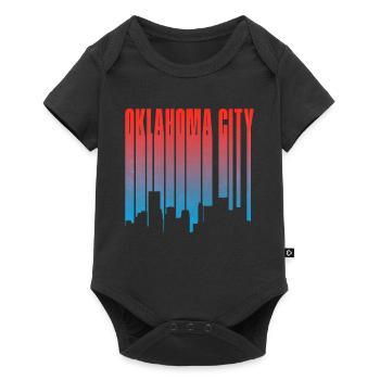 Pente de la ligne d’horizon d’Oklahoma City - Body à manches courtes Premium Bébé - noir - Devant