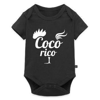 rugby, rugby sport, cocorico - Body à manches courtes Premium Bébé - noir - Devant