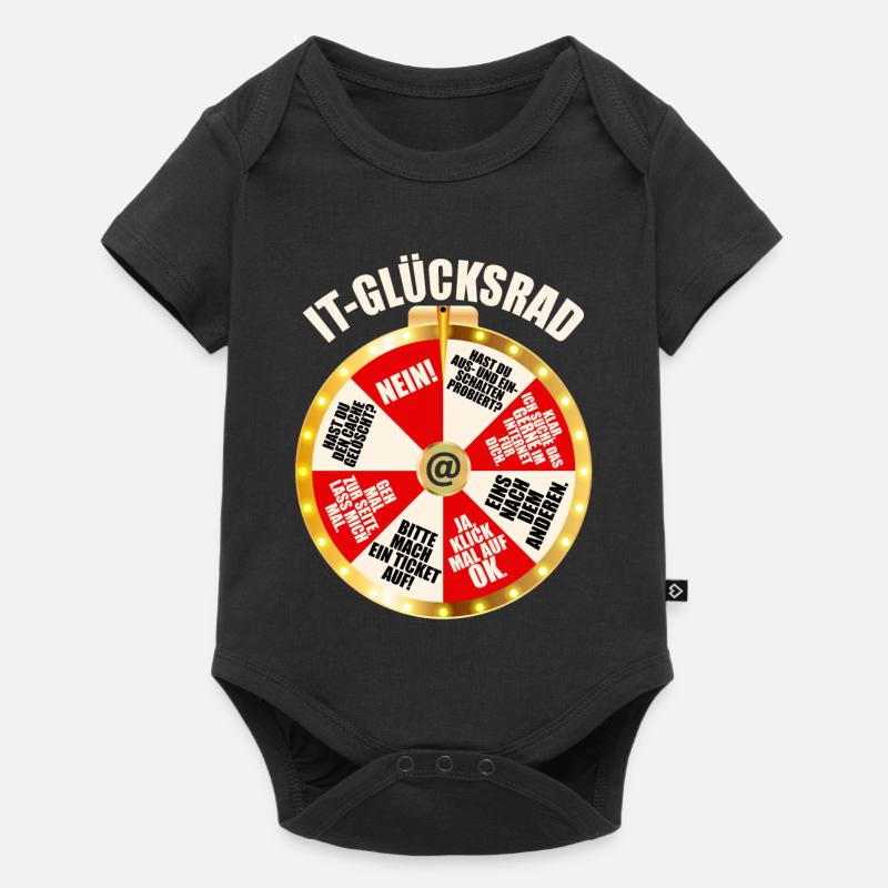 IT Support Glücksrad Service Desk IT Helpdesk Nerd - Baby Premium Kurzarmbody - Schwarz