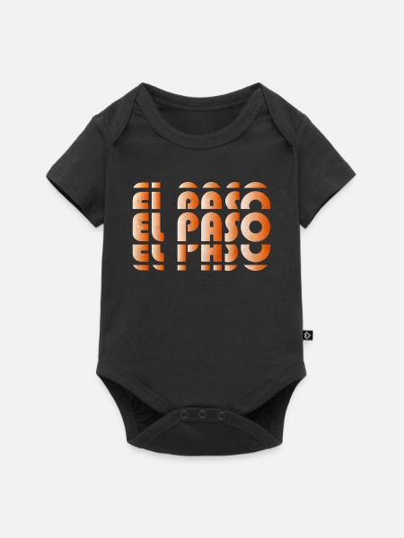 El Paso Gradient Grid - Baby Premium Kurzarmbody - Schwarz