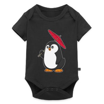 Penguin Umbrella - Baby Premium short-sleeve bodysuit - black - Front