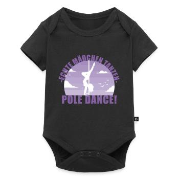 Echte Mädchentanzen Pole Dance! Geschenk - Baby Premium Kurzarmbody - Schwarz - Vorne
