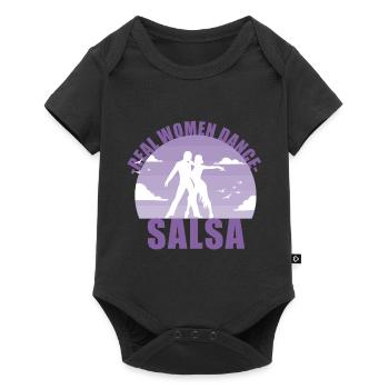 Real Women dance Salsa! Tänzerin Geschenk - Baby Premium Kurzarmbody - Schwarz - Vorne
