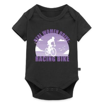Bicycle Road Bike Sport Cycling Gift - Baby Premium short-sleeve bodysuit - black - Front