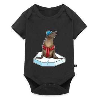 Plie de glace de phoque - Body à manches courtes Premium Bébé - noir - Devant