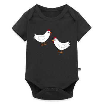 Chicken White White Chickens Hens Gift Farmers - Baby Premium short-sleeve bodysuit - black - Front