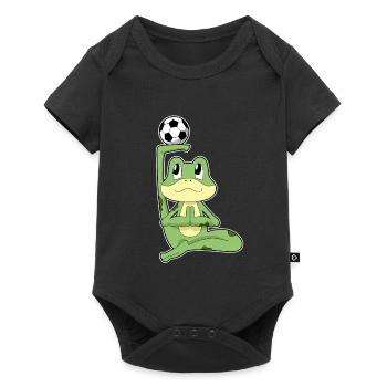Frog Soccer Player Soccer - Baby Premium short-sleeve bodysuit - black - Front