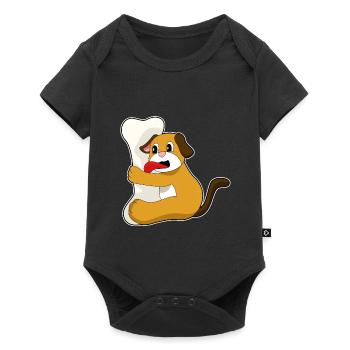 Os de chien - Body à manches courtes Premium Bébé - noir - Devant