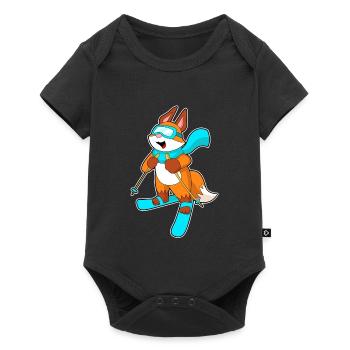 Fuchs Skier Ski - Body à manches courtes Premium Bébé - noir - Devant