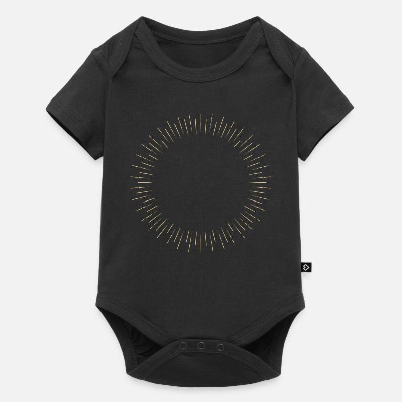 Golden Sun Ring Ray Frame - Baby Premium short-sleeve bodysuit - black