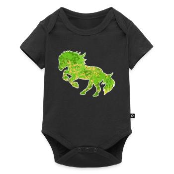 Gallop Horses Icelandic Horses Horse Love Trot - Baby Premium short-sleeve bodysuit - black - Front