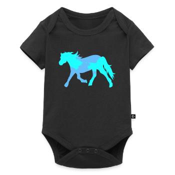 Cool Cheval Cheval Idiot Chevaux Islandais Amour Cheval - Body à manches courtes Premium Bébé - noir - Devant