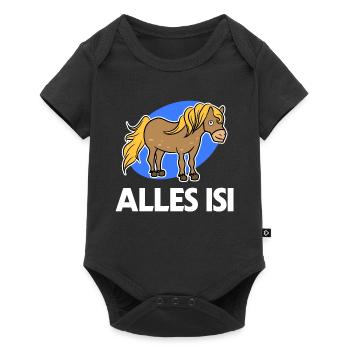 Icelandic Horses Icelandic Pony Statement Pony Horse Fan - Baby Premium short-sleeve bodysuit - black - Front