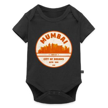 Mumbai India Skyline - Baby Premium short-sleeve bodysuit - black - Front