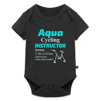 Aqua Cycling Swimming Pool Fitness Training Coach - Baby Premium short-sleeve bodysuit - black - Front