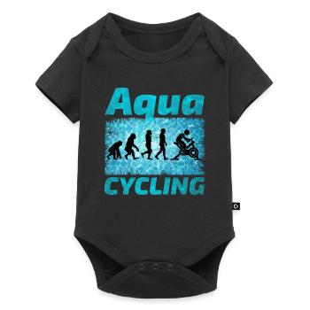 Aqua Cycling Schwimmbad Fitness Evolution - Baby Premium Kurzarmbody - Schwarz - Vorne