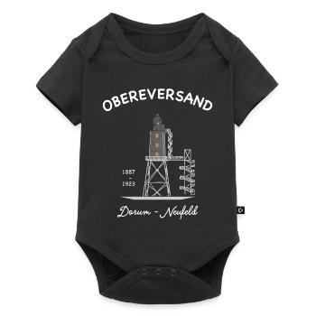 Lighthouse Dorum - Neufeld, German North Sea coast - Baby Premium short-sleeve bodysuit - black - Front