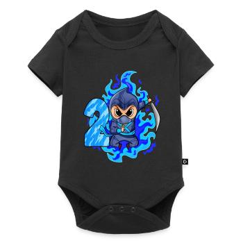2. Geburtstag Junge 2 Jahre alt Ninja - Baby Premium Kurzarmbody - Schwarz - Vorne