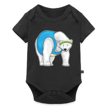Polar Bear Jogger Jogging Sports - Baby Premium short-sleeve bodysuit - black - Front