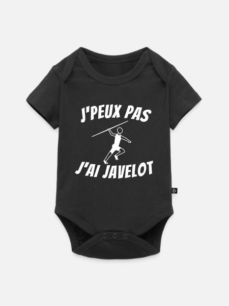 javelot, lancer de javelot - Body à manches courtes Premium Bébé - noir