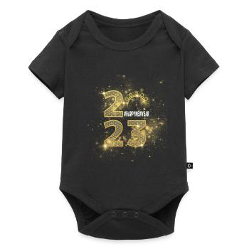 Nouvel An heureux Nouvel An Idée cadeau du réveillon du Nouvel An - Body à manches courtes Premium Bébé - noir - Devant