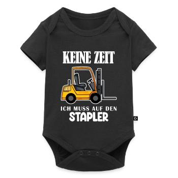 Staplerfahrer Gabelstapler Lager Logistik - Baby Premium Kurzarmbody - Schwarz - Vorne
