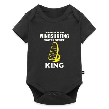 Windsurfing Windsurf Windsurfer Surf Water Sport - Baby Premium short-sleeve bodysuit - black - Front