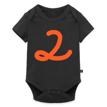 2 Number two number - Baby Premium short-sleeve bodysuit - black - Front