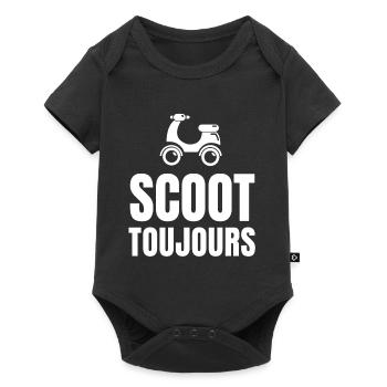 scooter, faire du scooter - Body à manches courtes Premium Bébé - noir - Devant